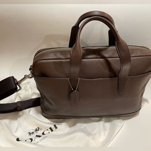Coach Hamilton Saddle Brown Leather Briefcase